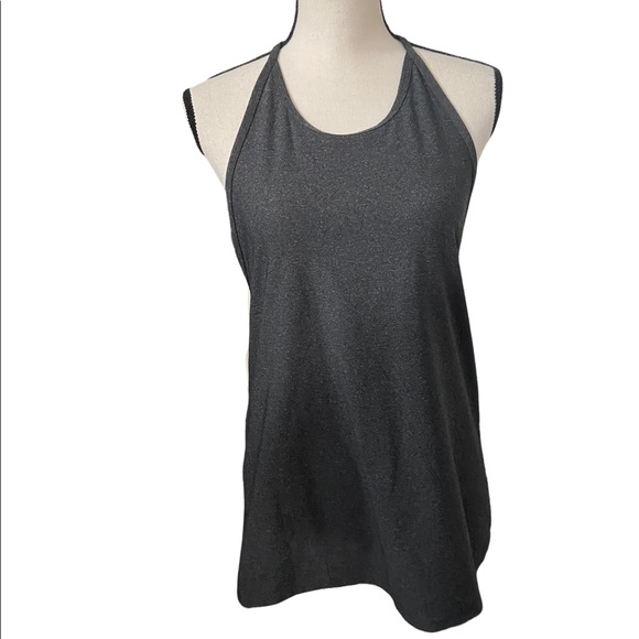 Fabletics charcoal grey t back workout tank size medium. - Picture 1 of 4